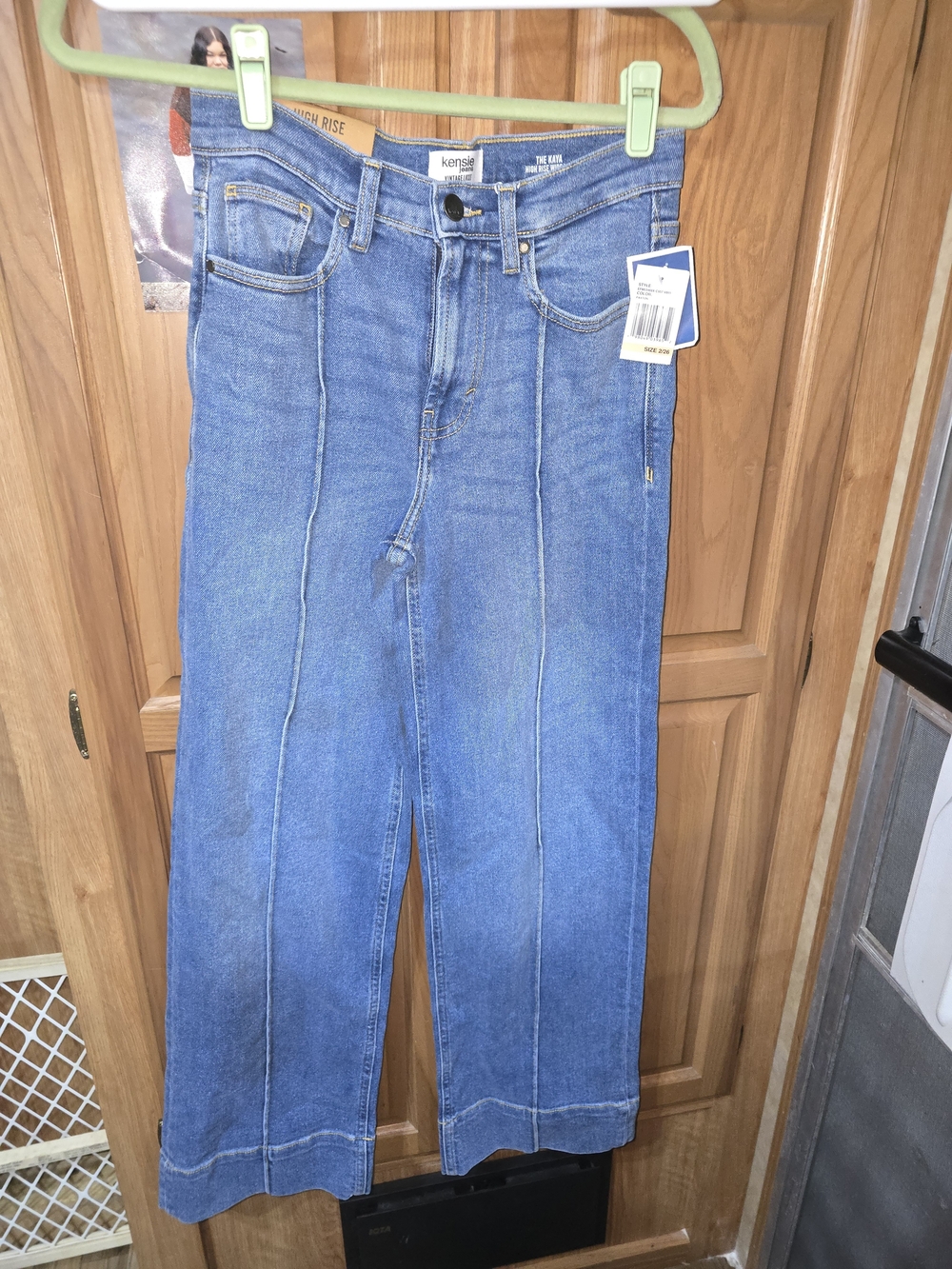 Kensie High-Rise Wide Leg Jeans in Blue